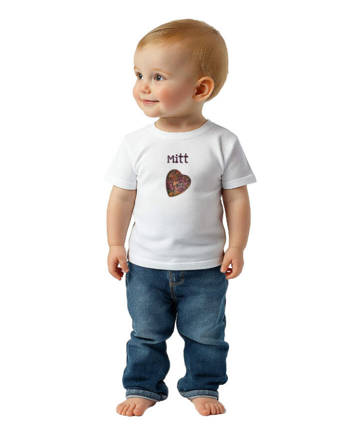 Klassisk baby t-shirt med rund hals - Mitt hjärta - Bild 9