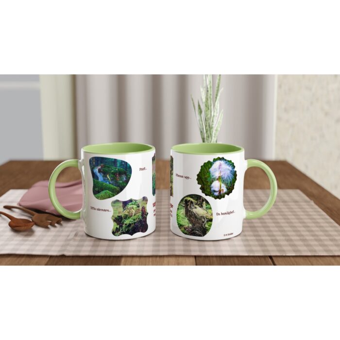 Vit 11oz keramikmugg med färgad insida - Mugg - Viskningar från naturens magiska värld - Bild 8