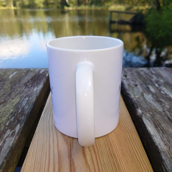 Vit keramisk mugg 325 ml - Harmony in my hand - Bild 6