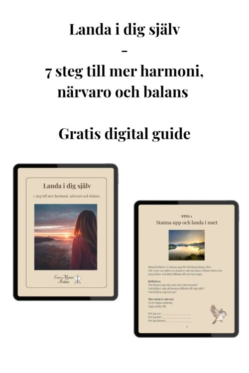 Gratis guide från Eva-Maria Riddar som handlar om att landa i sig själv.